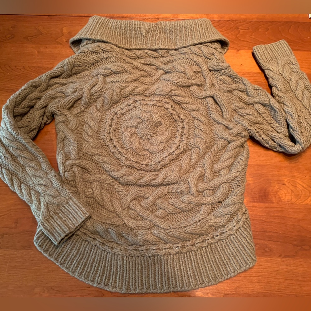 Ralph Lauren Hand-knit Cable Shawl Collar Cardigan